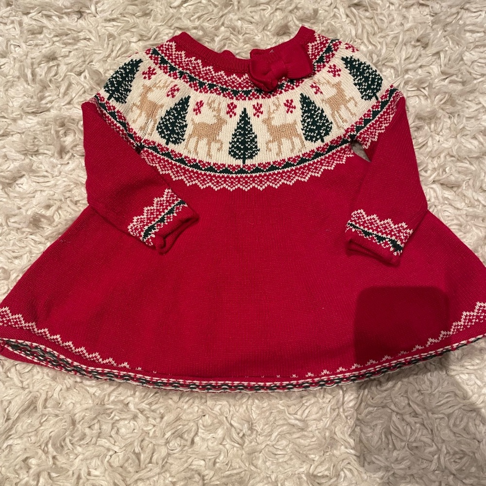 Tahari Christmas Sweater Dress! Baby girl size 12m